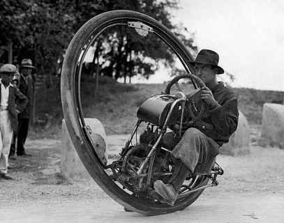 Ride a Monowheel